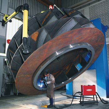 Construction of a welded impeller 