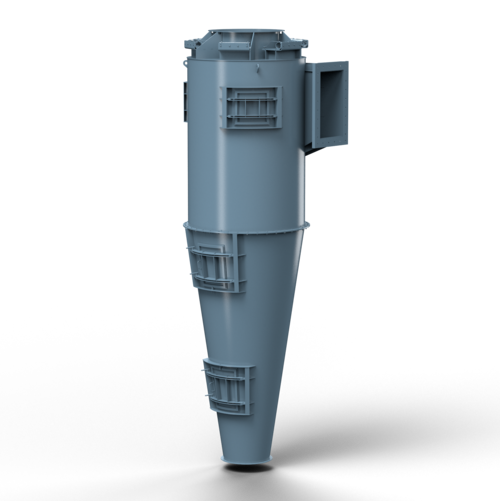 Example illustration of a cyclone separator