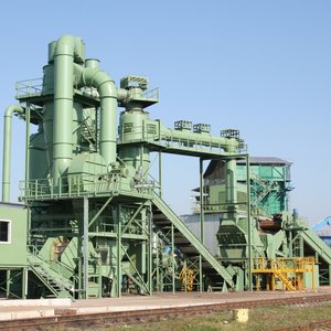 2000 HP shredder with dust extraction and air separation