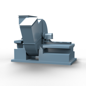 Example illustration of a material transport fan