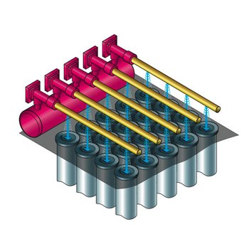 Normal hose spacing