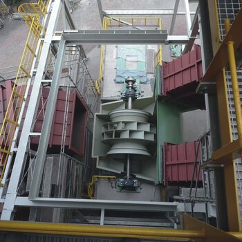 Large double-inlet fan for dust collection system in steel works
