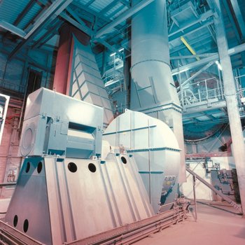 Circulating air fan for cement separator
