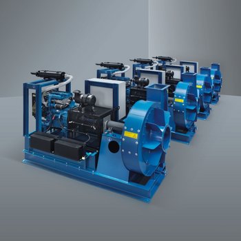 High-pressure fan for fluid bed granulation process 