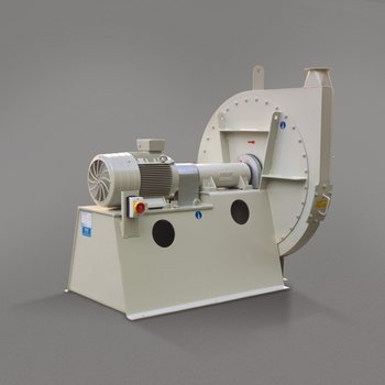 High-pressure fan HV-K with indirect motor drive through shaft and coupling
