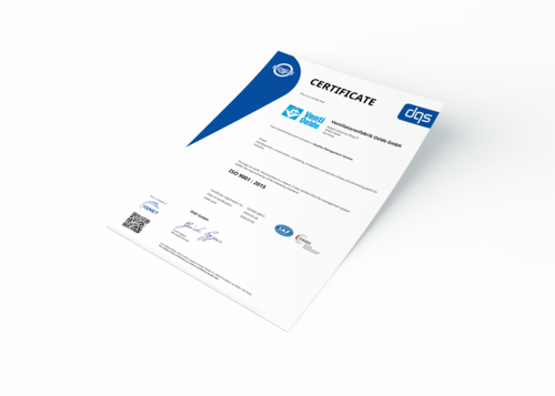 Certificate DIN EN ISO 9001 : 2015 – Quality Management System
