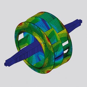 Analysis image for FEM analysis of a fan