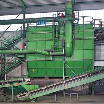 Filter plant for dust collection from metal shredder
