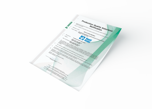 Quality assurance certificate – according to Directive 94/9/EC (ATEX)