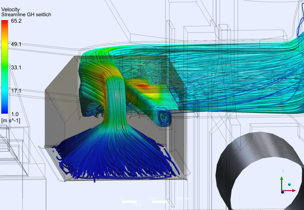 Optimisation of the extraction concept using CFD simulation